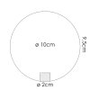 Glazen lampenkap  Chehalis Reserve glas, reserveonderdeel 10 cm Duidelijk, Koperkleurig