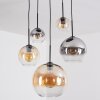 Koyoto Hanglamp, Kogellampje, Hanglamp 45 cm Amber, Duidelijk, Rookkleurig, 5-lichts