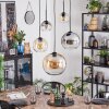 Koyoto Hanglamp, Kogellampje, Hanglamp 45 cm Amber, Duidelijk, Rookkleurig, 5-lichts