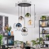 Koyoto Hanglamp, Kogellampje, Hanglamp Goud, Zwart, 5-lichts