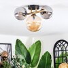 Chehalis Plafondlamp, Kogellampje Goud, Zwart, 3-lichts