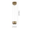 Paul Neuhaus Q-Serie Q-STRETTO Hanglamp LED Brons, 2-lichts, Afstandsbediening