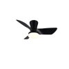 Reality mit Plafondventilator met verlichting LED Zwart, 1-licht, Afstandsbediening