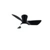 Reality mit Plafondventilator met verlichting LED Zwart, 1-licht, Afstandsbediening