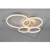 Trio verlichting Drake Plafondlamp LED Nikkel mat, 1-licht, Afstandsbediening