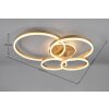 Trio verlichting Drake Plafondlamp LED Goud, 1-licht, Afstandsbediening