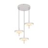 Trio verlichting KEATON Hanglamp LED Grijs, 3-lichts
