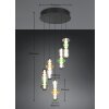 Trio verlichting Minerva Hanglamp LED Kleurrijk, 5-lichts