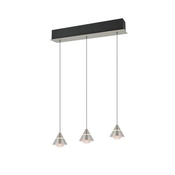 Trio verlichting Romeo Hanglamp LED Nikkel mat, 3-lichts