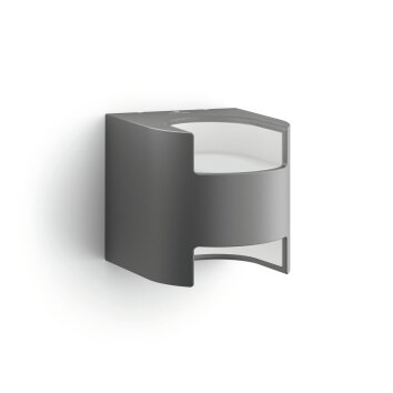 Philips verlichting Grass Wandlamp LED Antraciet, 1-licht