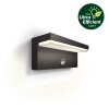 Philips verlichting Bustan Wandlamp voor buiten LED Antraciet, 1-licht, Bewegingsmelder