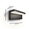 Philips verlichting Bustan Wandlamp voor buiten LED Antraciet, 1-licht
