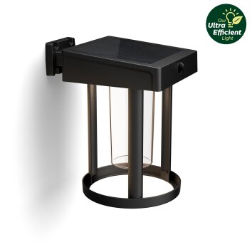 Philips verlichting Camill Wandlamp LED Zwart, 1-licht, Bewegingsmelder