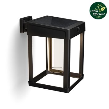 Philips verlichting Camill Wandlamp LED Zwart, 1-licht, Bewegingsmelder