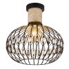 Globo Dorthy Plafondlamp Grijs, Zwart, 1-licht