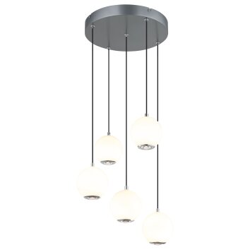 Globo Simmons Hanglamp LED Grijs, 1-licht