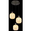 Globo Brokana Hanglamp Chroom, Zwart, 3-lichts