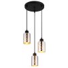 Globo Alonso Hanglamp Zwart, 3-lichts