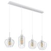 Globo Nesa Hanglamp Wit, 4-lichts