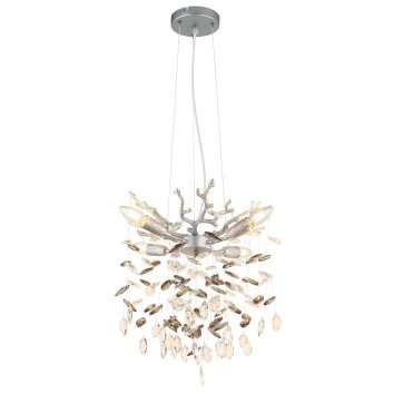 Globo Queena Kroonluchter Zilver, 4-lichts