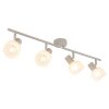 Globo Planta Plafondlamp houtlook, Zandkleurig, 4-lichts
