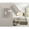 Globo Robby Wandlamp, Muurspot Zandkleurig, Wit, 1-licht