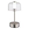 Globo Skyler Tafellamp LED Nikkel mat, 1-licht