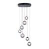 Paul Neuhaus Verlichting Popup Hanglamp LED Grijs, 7-lichts, Afstandsbediening