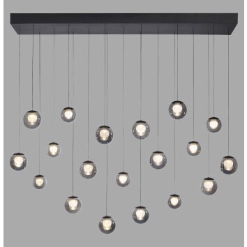 Paul Neuhaus Verlichting Popup Hanglamp LED Grijs, 19-lichts, Afstandsbediening