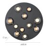 Paul Neuhaus Verlichting Popup Plafondlamp LED Grijs, 11-lichts, Afstandsbediening