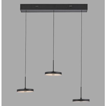 Lichten Direct PLATA Hanglamp LED Zwart, 3-lichts