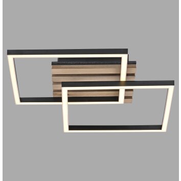 Lichten Direct AKUSTIKA Plafondlamp LED Zwart, 1-licht