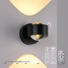 Lichten Direct AKKU-CHIA Wandlamp LED Zwart, 2-lichts, Afstandsbediening