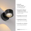 Lichten Direct AKKU-CHIA Wandlamp LED Zwart, 2-lichts, Afstandsbediening