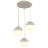 Globo Ragusa Hanglamp Chroom, Wit, 3-lichts