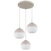 Globo Ragusa Hanglamp Chroom, Wit, 3-lichts