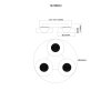 Globo Carlene Plafondlamp LED Zwart, 1-licht