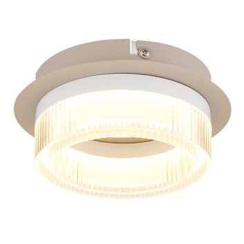Globo Zara Plafondlamp LED Zandkleurig, Wit, 1-licht