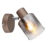 Globo Walton Plafondlamp, Plafondspot, Wandlamp, Muurspot Bruin, Chroom, 1-licht