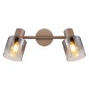 Globo Walton Plafondlamp Bruin, Chroom, 2-lichts