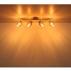 Globo Walton Plafondlamp Bruin, Chroom, 4-lichts