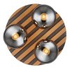 Globo Parsons Plafondlamp Natuurlijke kleuren, Zwart, 3-lichts