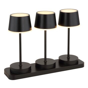 Globo Dawson Tafellamp LED Zwart, 1-licht, Afstandsbediening, Kleurwisselaar