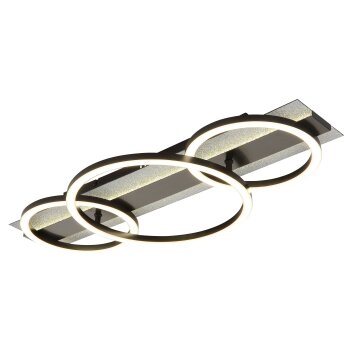 Globo Norberto Plafondlamp LED Zwart, Zilver, 1-licht