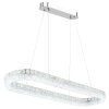 Globo Laurel Hanglamp LED Chroom, 1-licht, Afstandsbediening