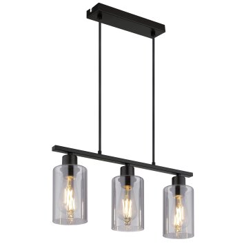 Globo Hadera Hanglamp Zwart, 3-lichts