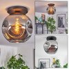 Ripoll Plafondlamp, Kogellampje Rookkleurig, 1-licht