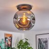 Ripoll Plafondlamp, Kogellampje Rookkleurig, 1-licht