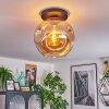 Ripoll Plafondlamp, Kogellampje Amber, 1-licht