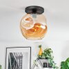 Ripoll Plafondlamp, Kogellampje Amber, 1-licht